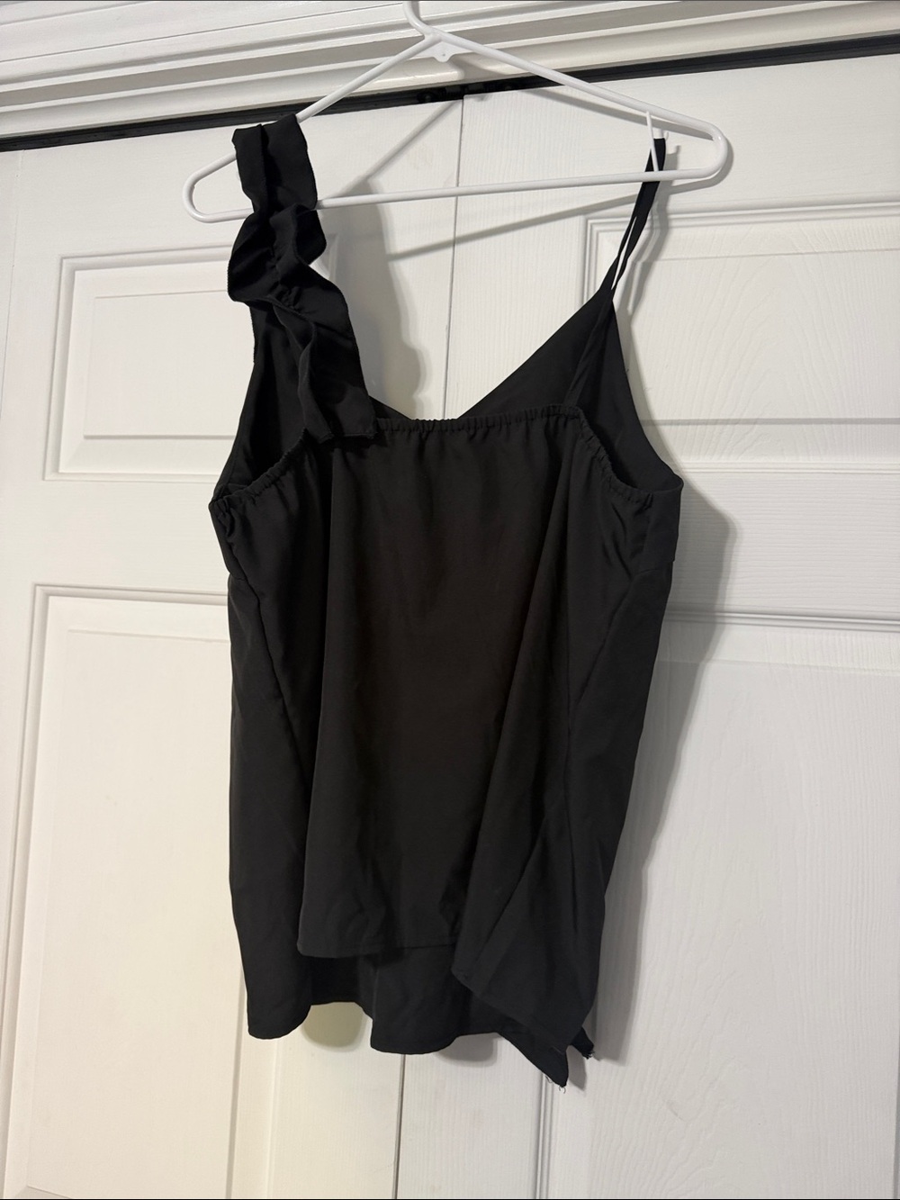 Black Ruffle One-Shoulder Top - Picture 2 of 2